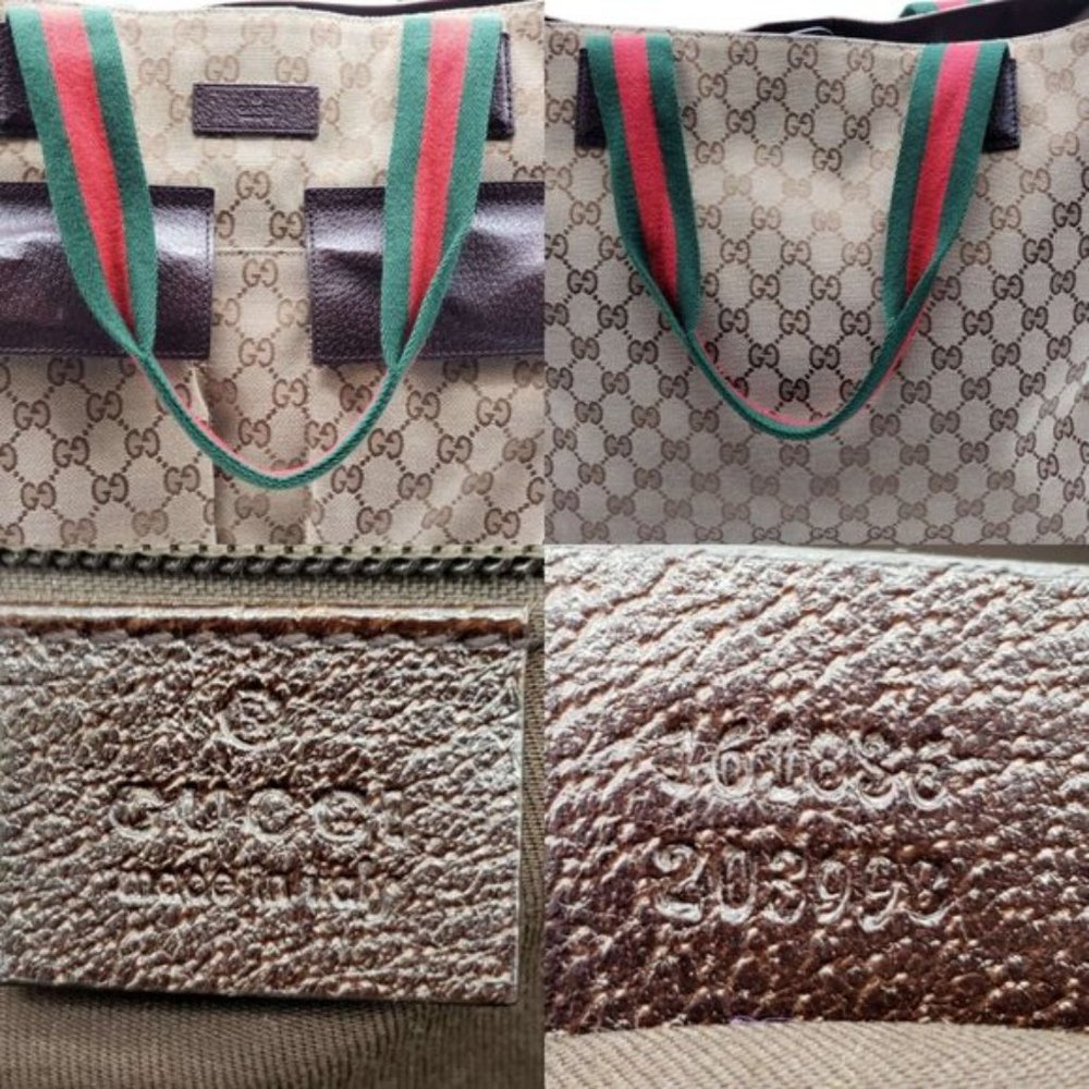 Authentic Gucci GG Canvas Tote Large Shoulder Bag - Picture 11 of 15